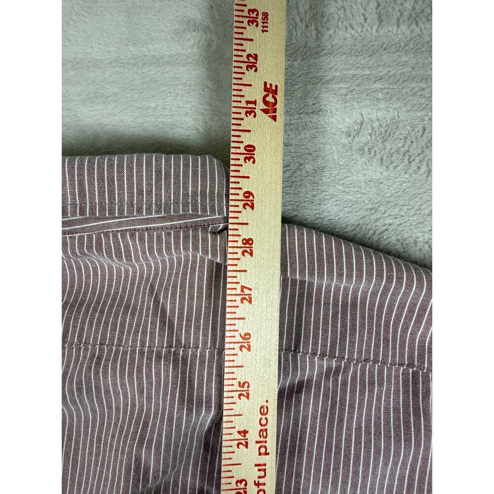 Craft + Flow Red/White Striped Long Sleeve Collard Button Up Mens XL - Picture 10 of 10